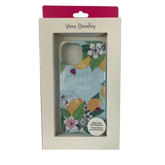 iPhone 12 Slim Case NEW Lemon Grove SQUEEZE THE DAY Vera Bradley Flower Ladybug - Picture 11 of 12